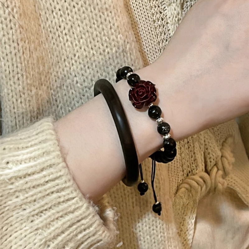 【已过香祝福】 睦珦 诸事顺利 森系转运珠 小众设计可调节手饰 单圈文玩佛珠#好运 黑檀 手串 男女同款情侣款