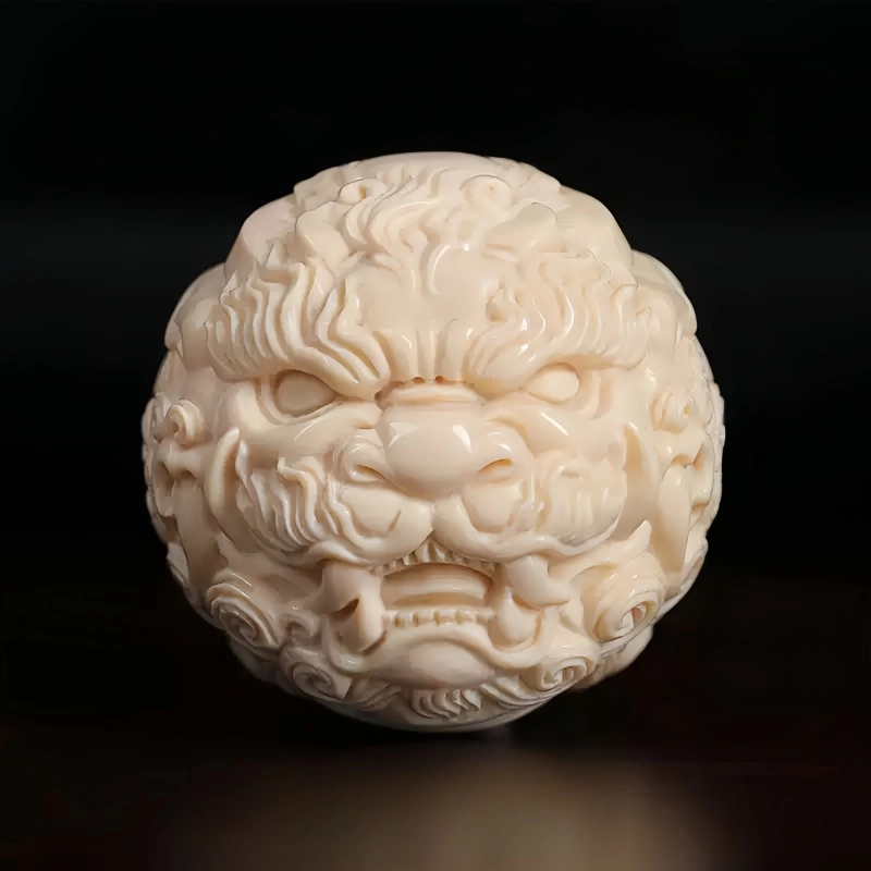 【已过香祝福】 睦珦 多财多福 中式国潮古风大气貔貅把玩 文玩貔貅吞金兽转运珠精雕 四季发财好运 象牙果 手把件 男女同款情侣款