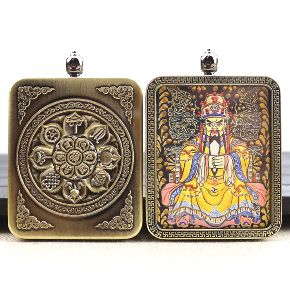 睦珦 时来运转 万事顺利年年红五爷财神唐卡诸事顺利 福禄吉祥小众#好运 合金 项链 男女同款情侣款