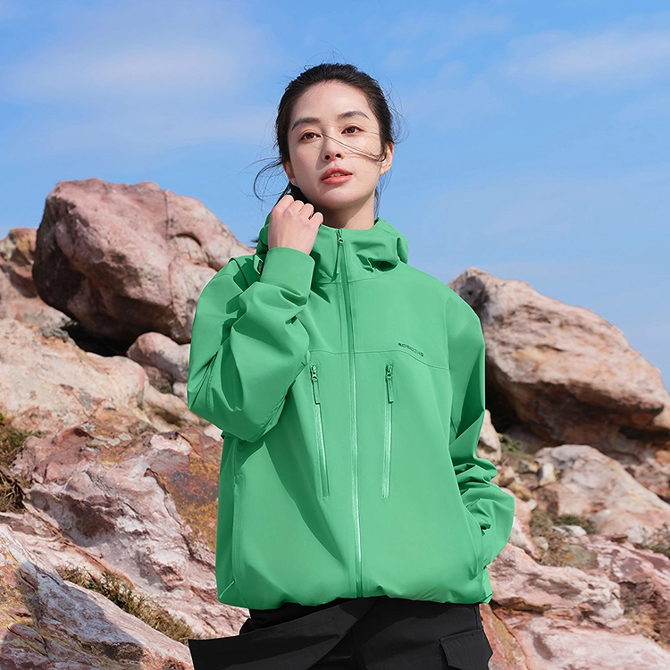波司登  功能服饰系列 纯色拉链连帽轻薄通勤户外轻量软壳  防水防风耐磨透气防雨冲锋衣 男女同款