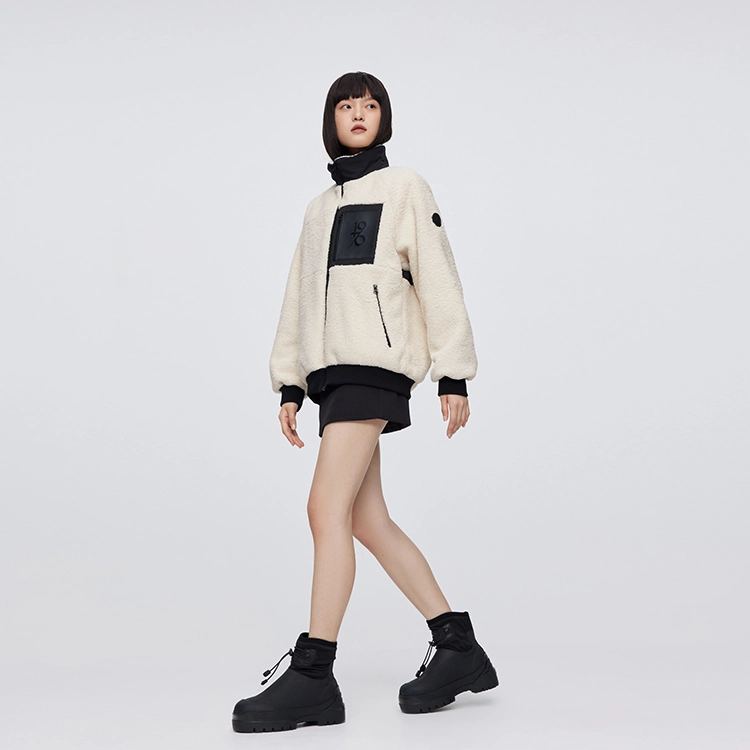 波司登 纯色色块宽松立领长袖羽绒服 女款