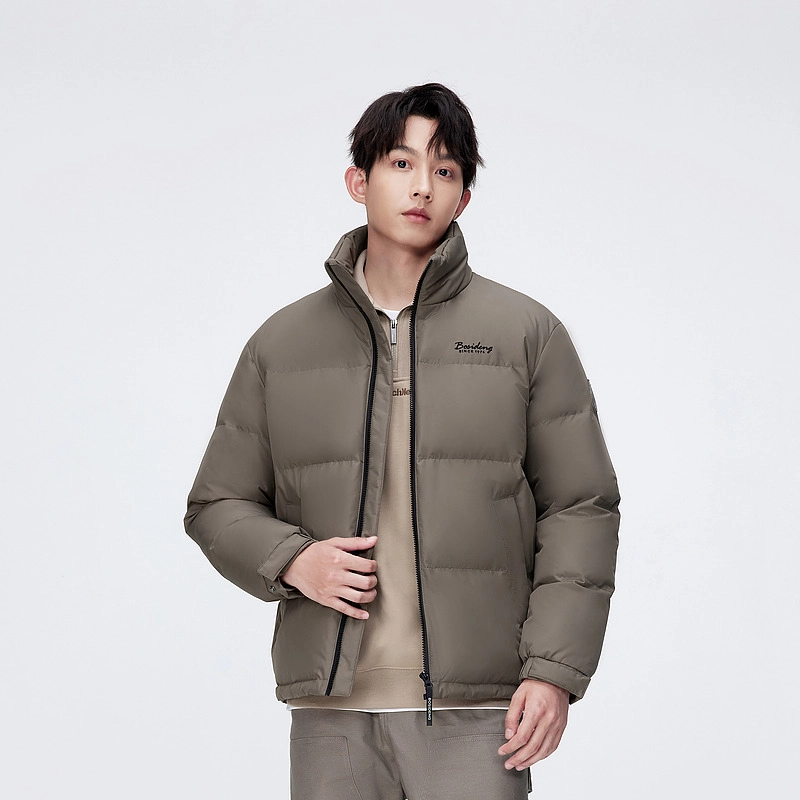 波司登 短款时尚休闲立领拼接保暖羽绒服 男款