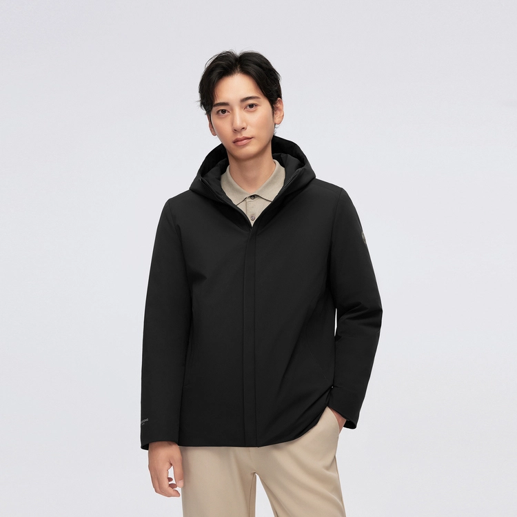 波司登 轻薄商务绅士纯色连帽百搭羽绒服 男款