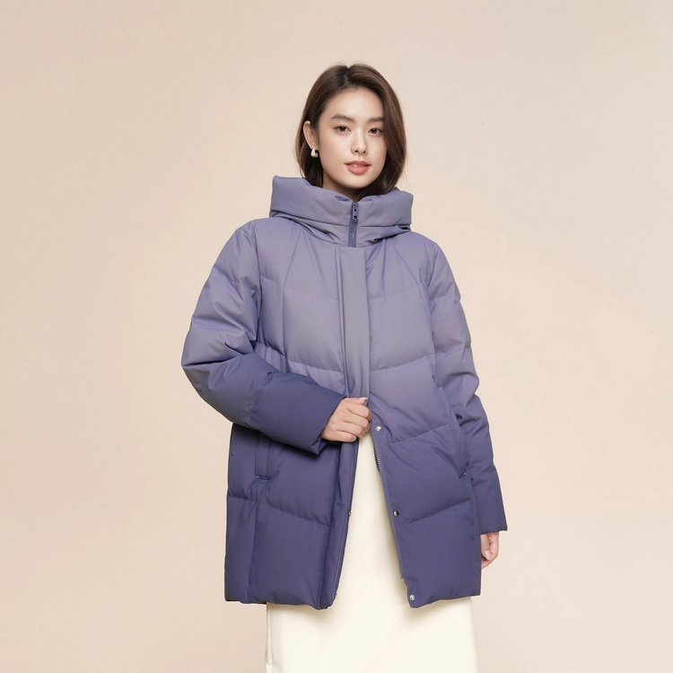波司登 中长经典休闲连帽厚款羽绒服 女款