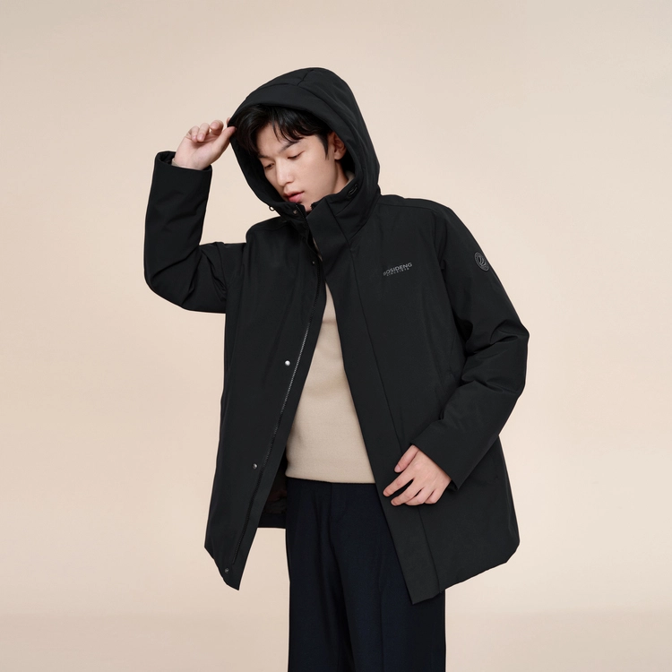 波司登 连帽厚款保暖可拆卸内胆羽绒服 男款