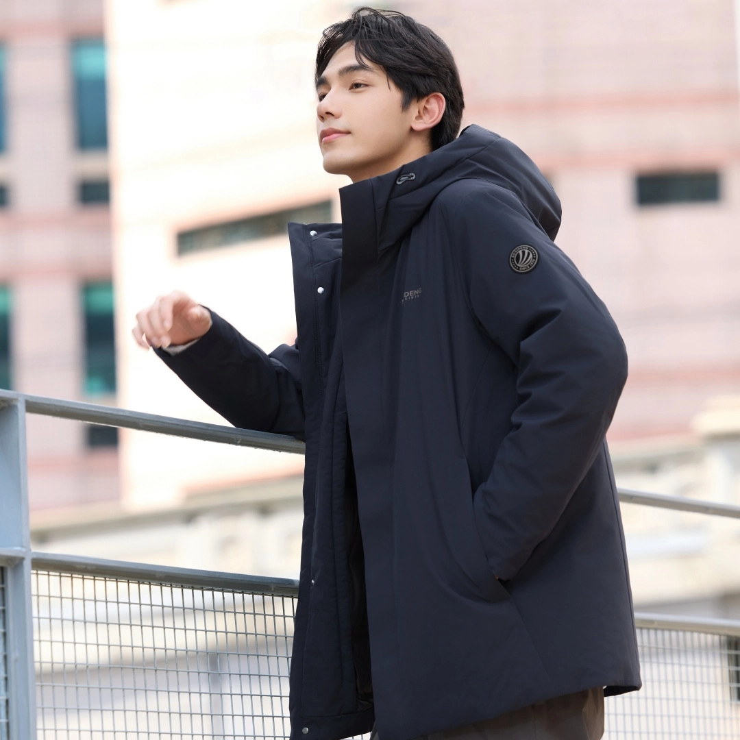 波司登 连帽厚款保暖可拆卸内胆羽绒服 男款