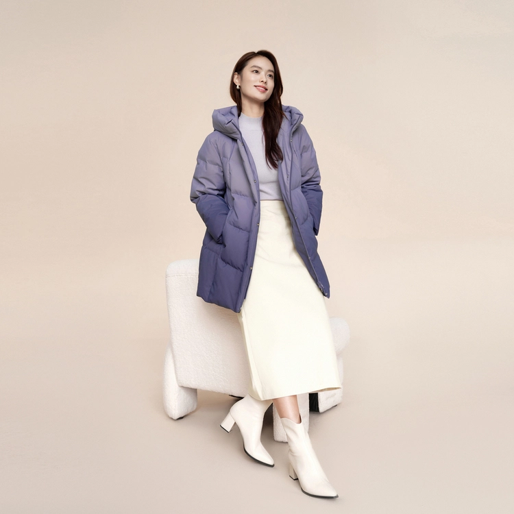 波司登 中长经典休闲连帽厚款羽绒服 女款