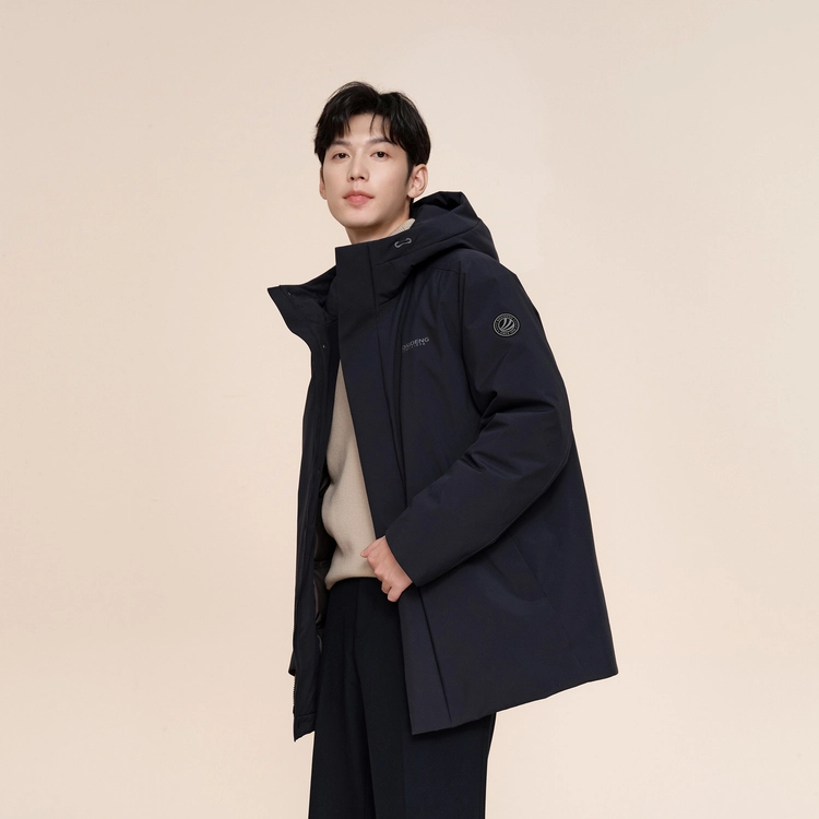 波司登 连帽厚款保暖可拆卸内胆羽绒服 男款