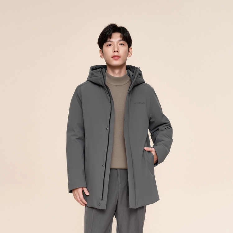 波司登 连帽厚款保暖可拆卸内胆羽绒服 男款