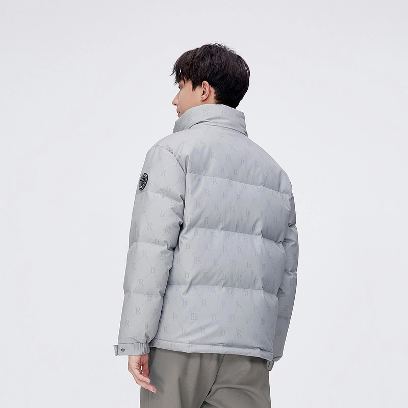 波司登 短款时尚休闲立领拼接保暖羽绒服 男款