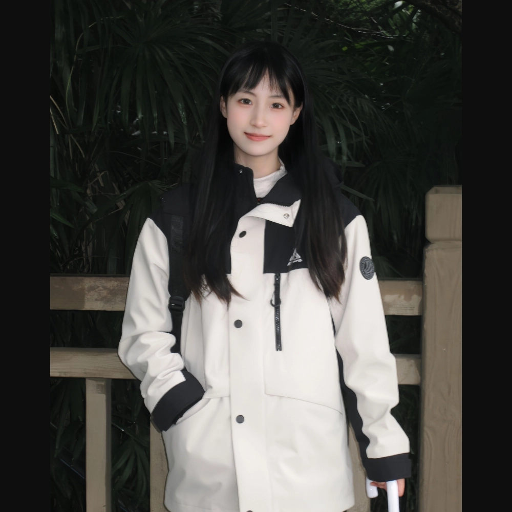 波司登 户外机能防风透气蓄热升温胸贴袋宽松双侧大口袋撞色抽绳连帽夹克外套 男女同款