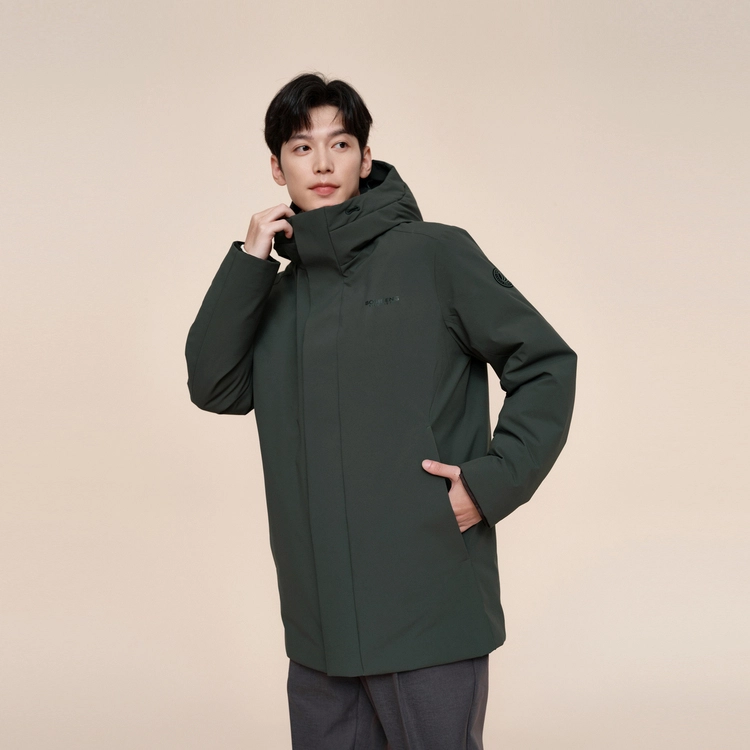 波司登 连帽厚款保暖可拆卸内胆羽绒服 男款