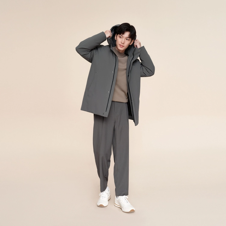 波司登 连帽厚款保暖可拆卸内胆羽绒服 男款
