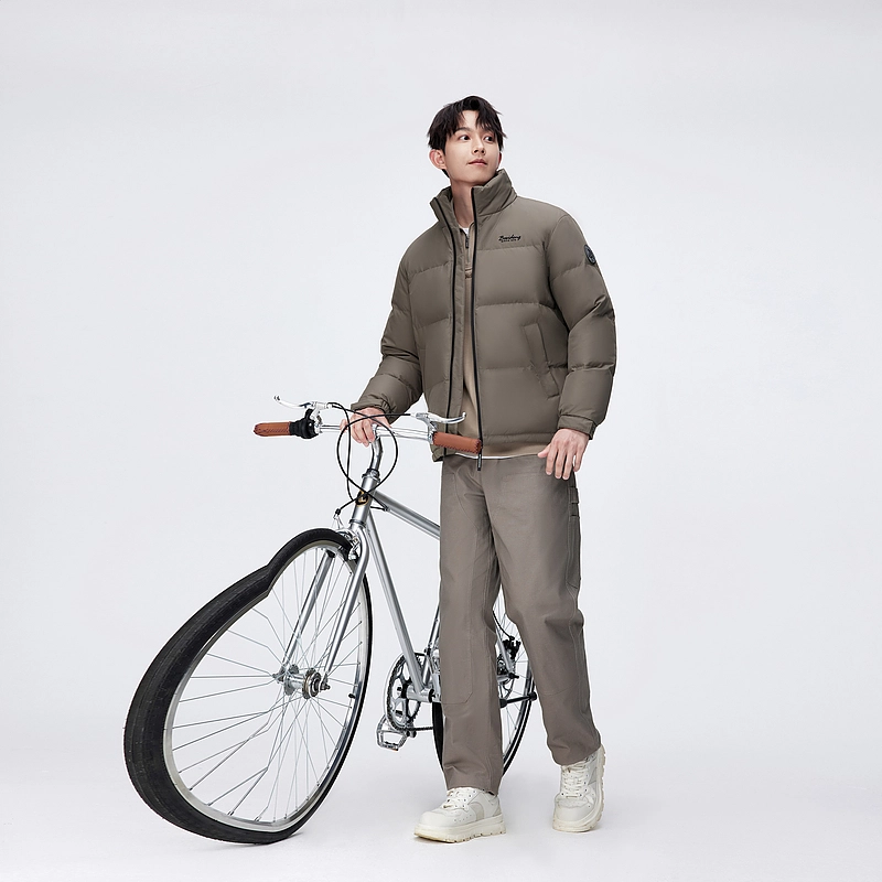 波司登 短款时尚休闲立领拼接保暖羽绒服 男款