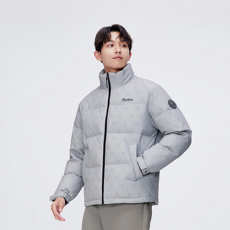 波司登 短款时尚休闲立领拼接保暖羽绒服 男款