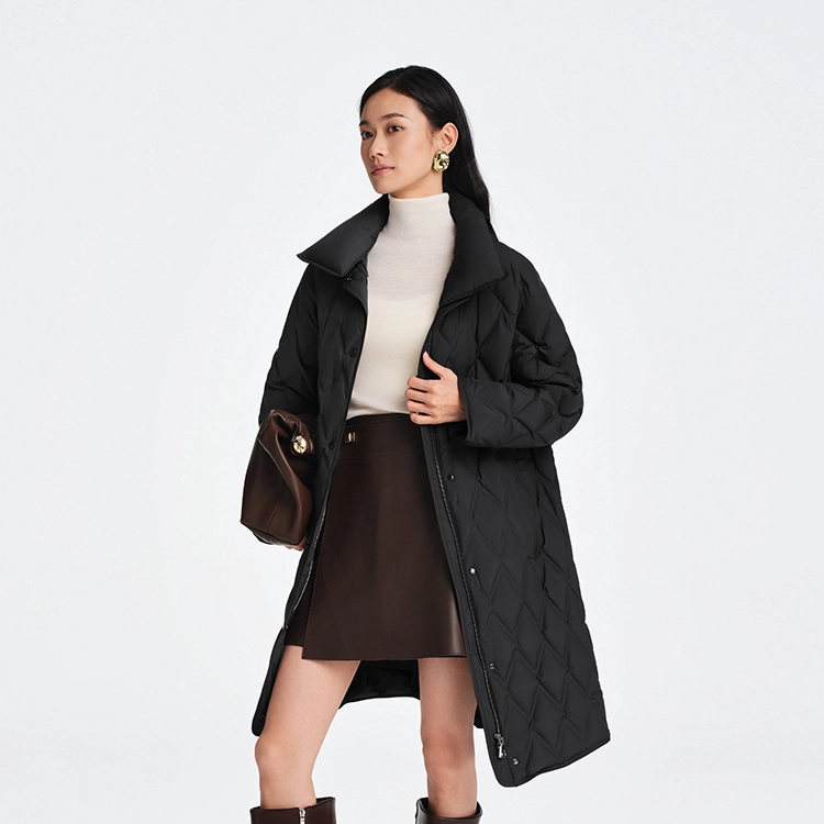 波司登 中长款商务保暖舒适可拆卸领羽绒服 女款