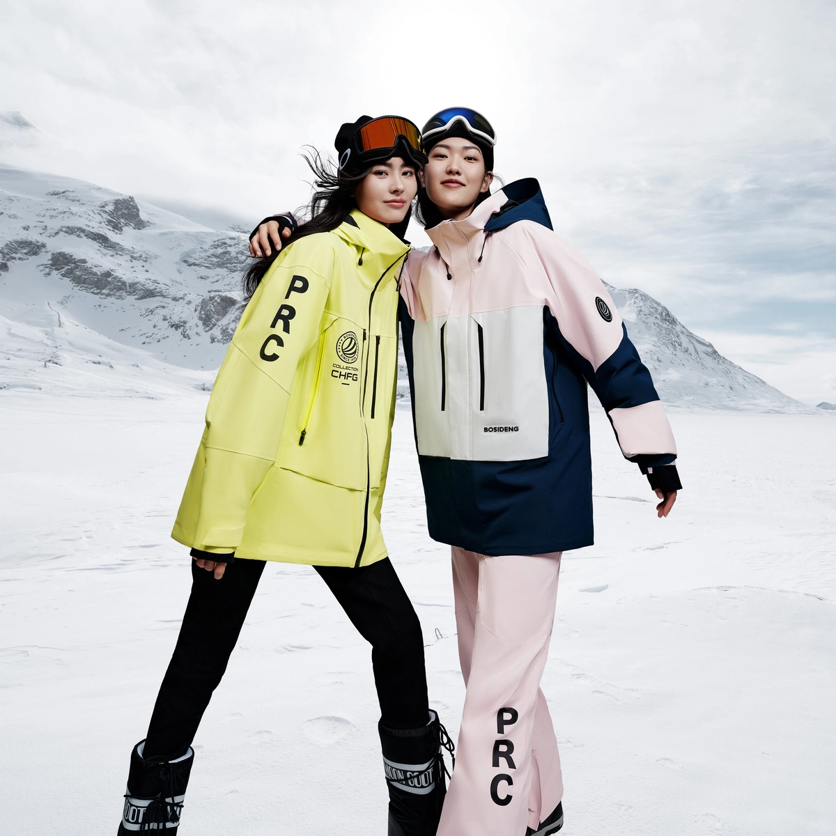波司登 滑雪系列 户外防风防水透湿撞色拉链连帽羽绒服 男女同款