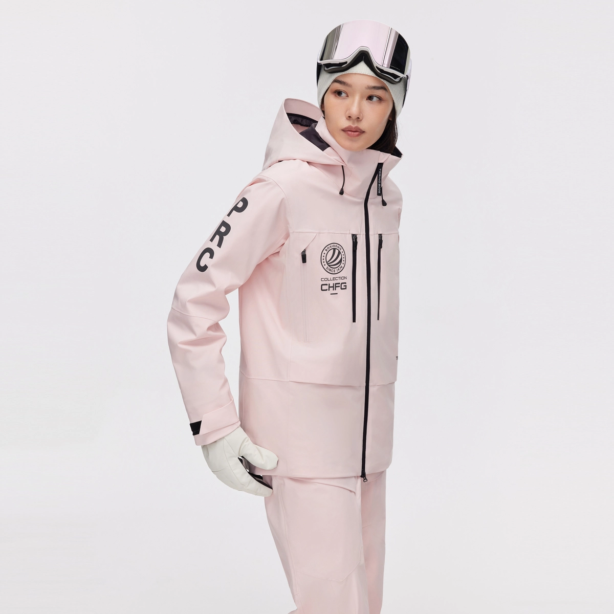 波司登 滑雪系列 户外防风防水透湿撞色拉链连帽羽绒服 男女同款