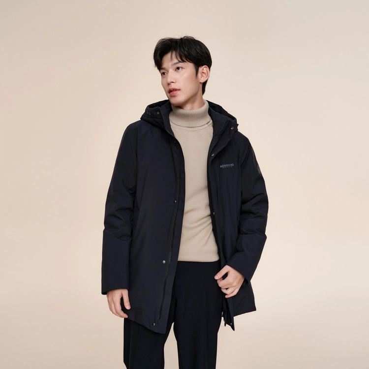 波司登 连帽厚款保暖可拆卸内胆羽绒服 男款