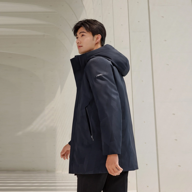 波司登 都市通勤系列 时尚都市连帽羽绒服 男款