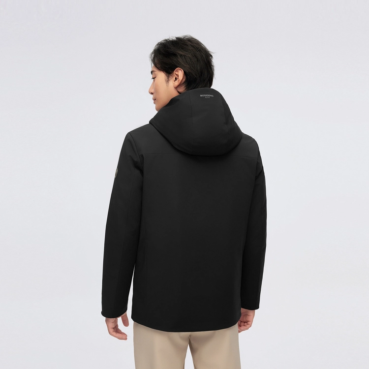 波司登 轻薄商务绅士纯色连帽百搭羽绒服 男款