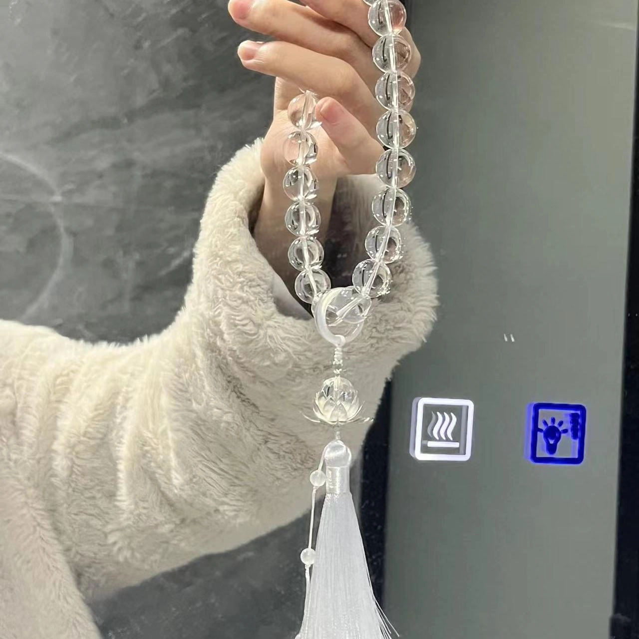 豫银 古韵雅致 • 流苏风铃款 猫眼石 汉服佘太翠配饰玉石手串 男女同款情侣款