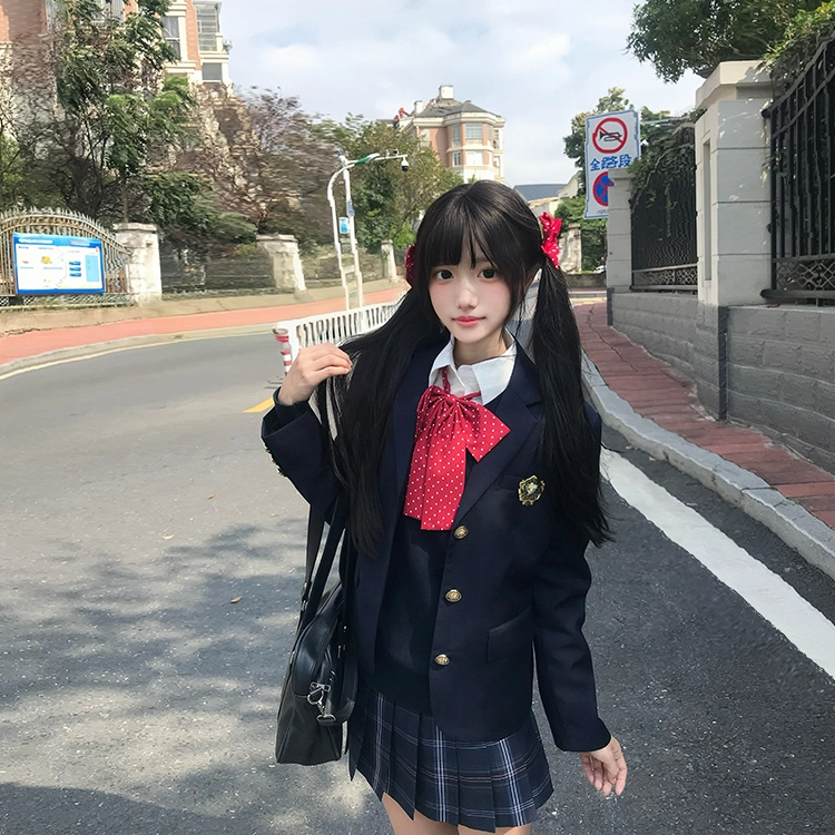 兔半眠 纯色学院风休闲制服 女款