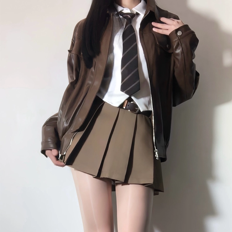 兔半眠 非正式美式复古学院风制服 女款