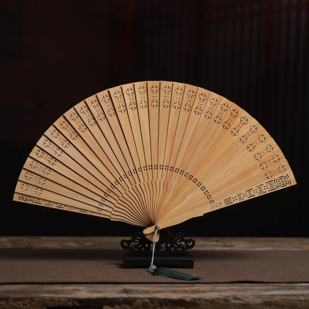得笙陌 风铃（苏扇）国潮新中式手工扇优雅高级感手持扇 崖柏 扇子 男女同款情侣款