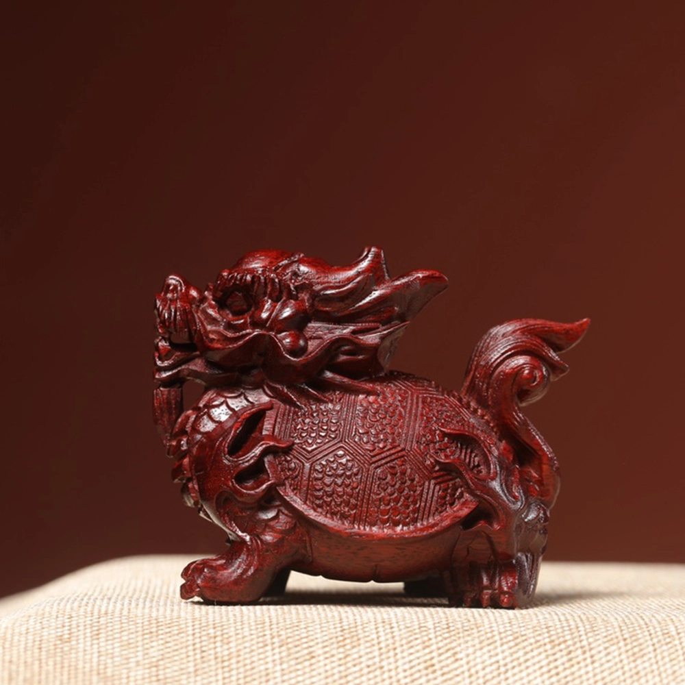 得笙陌 龙龟木雕文玩新中式工艺品 绿檀 摆件 男女同款情侣款