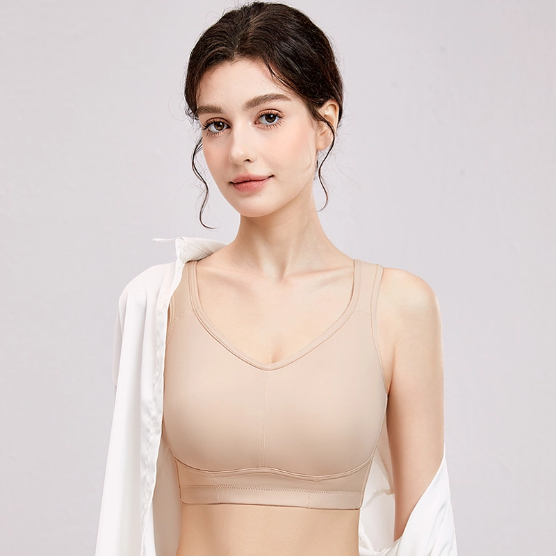 千奈美 防震无痕大胸显小收副乳防下垂运动文胸 女款