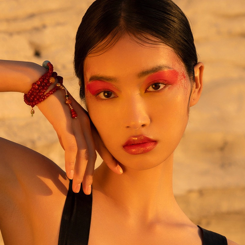 七小匠 国潮 复古简约 轻奢小众设计 时尚高级感 南红 手串 女款