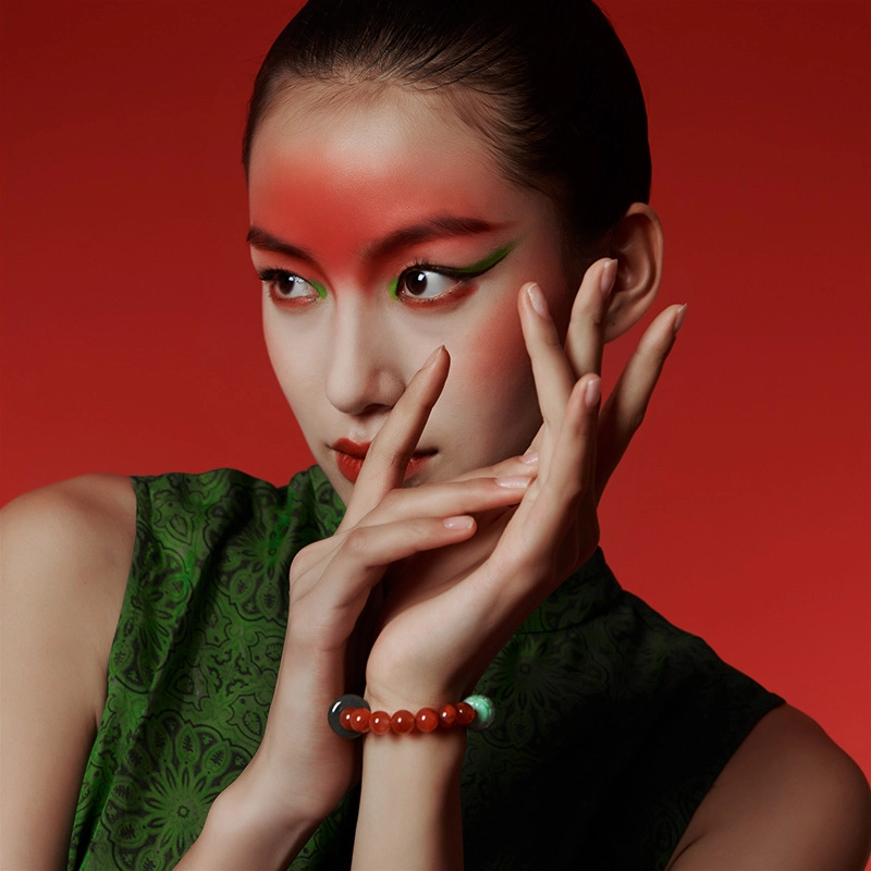 七小匠 国潮 简约 小众设计 复古高级感 南红 名贵玉石手串 女款