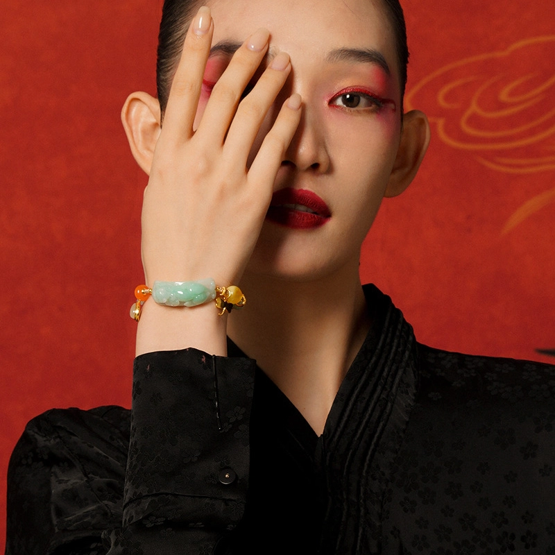 七小匠 新中式 轻奢简约 时尚优雅 小众设计 高级感复古 豆种 手链 女款