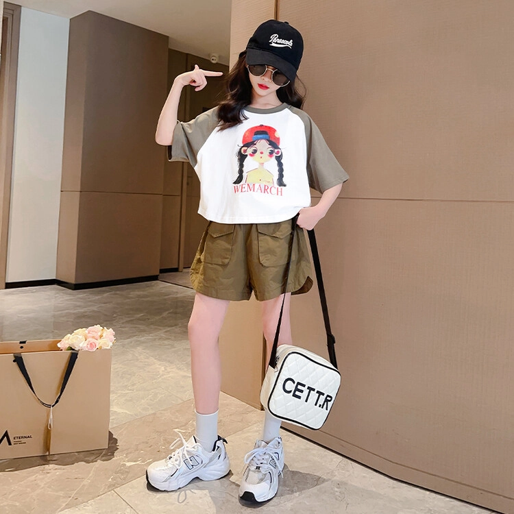 大童 蓝精灵 简约舒适宽松休闲运动套装 白色