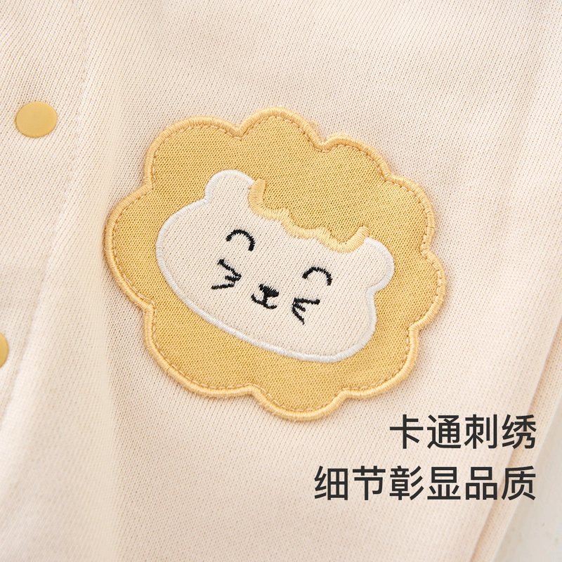童泰婴儿带帽连体衣春秋季男女宝宝莫代尔棉衣服儿童休闲外出哈衣