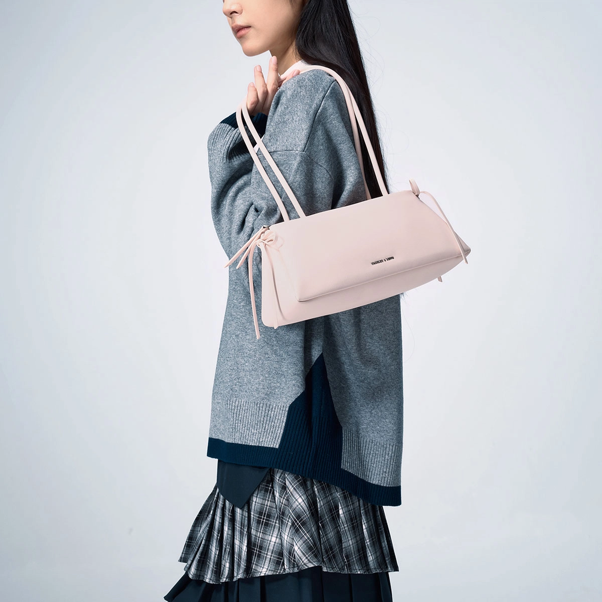 CHARLESKEITH ck PU Soft PinkNoirMeringue White