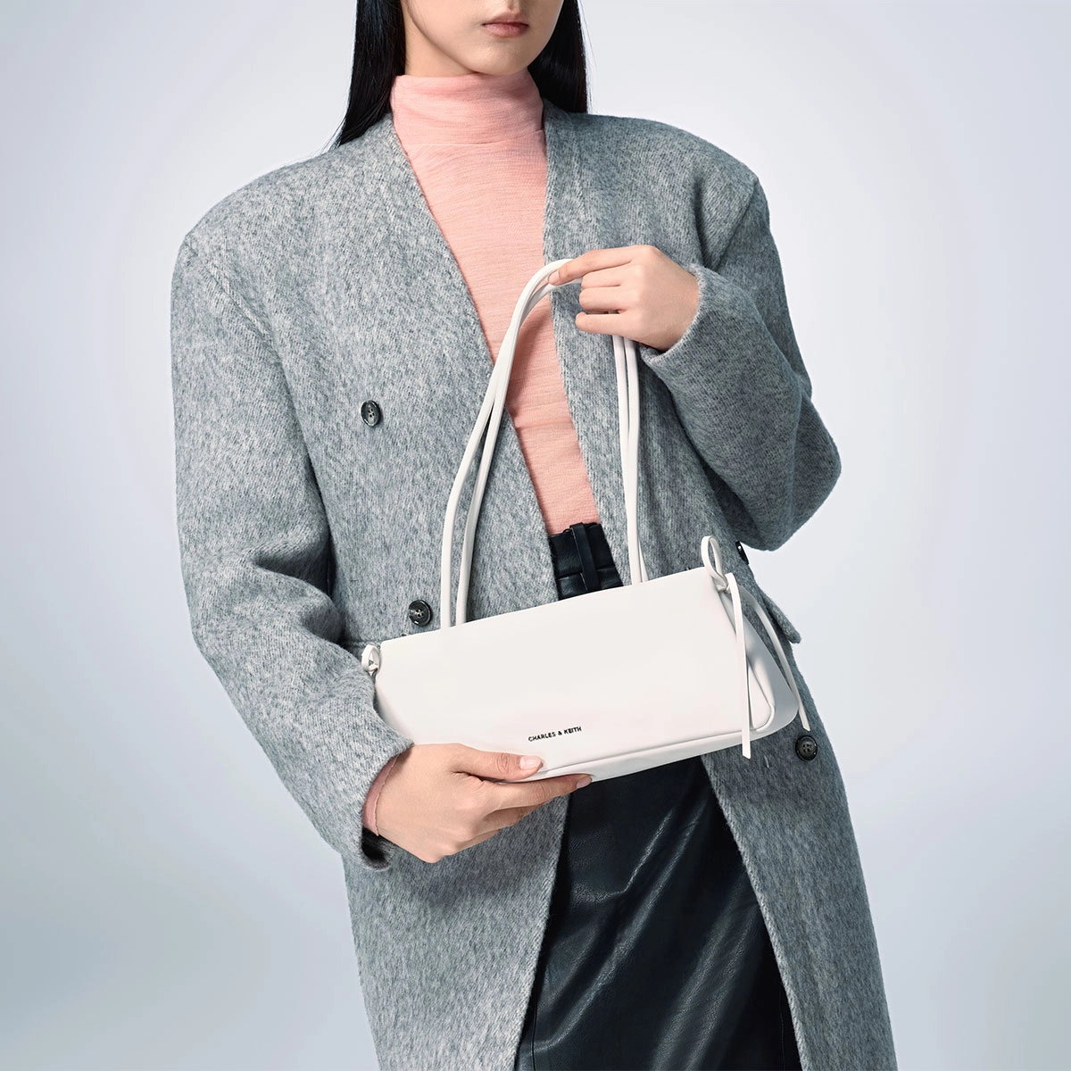 CHARLESKEITH ck PU Soft PinkNoirMeringue White