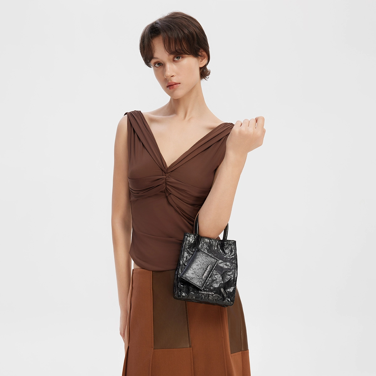 CHARLESKEITH ck PU CreamJet BlackSilver