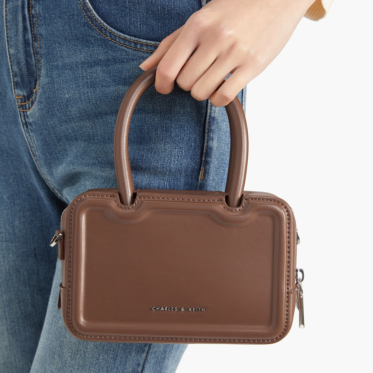 CHARLESKEITH ck PU ChocolateOatPinkSilver