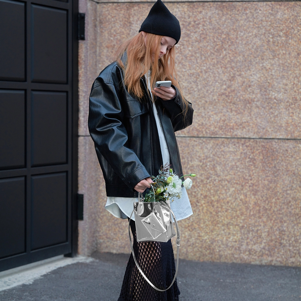 CHARLESKEITH ck PU CreamJet BlackSilver