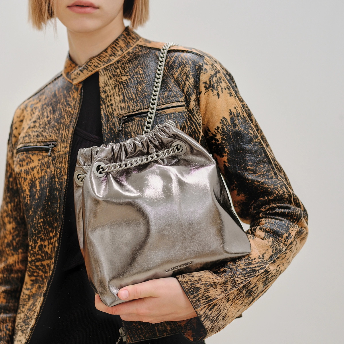 CHARLESKEITH ck PU NoirCreamPewter