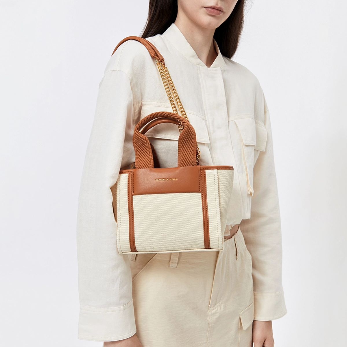 CHARLESKEITH Jet BlackCognacBeige