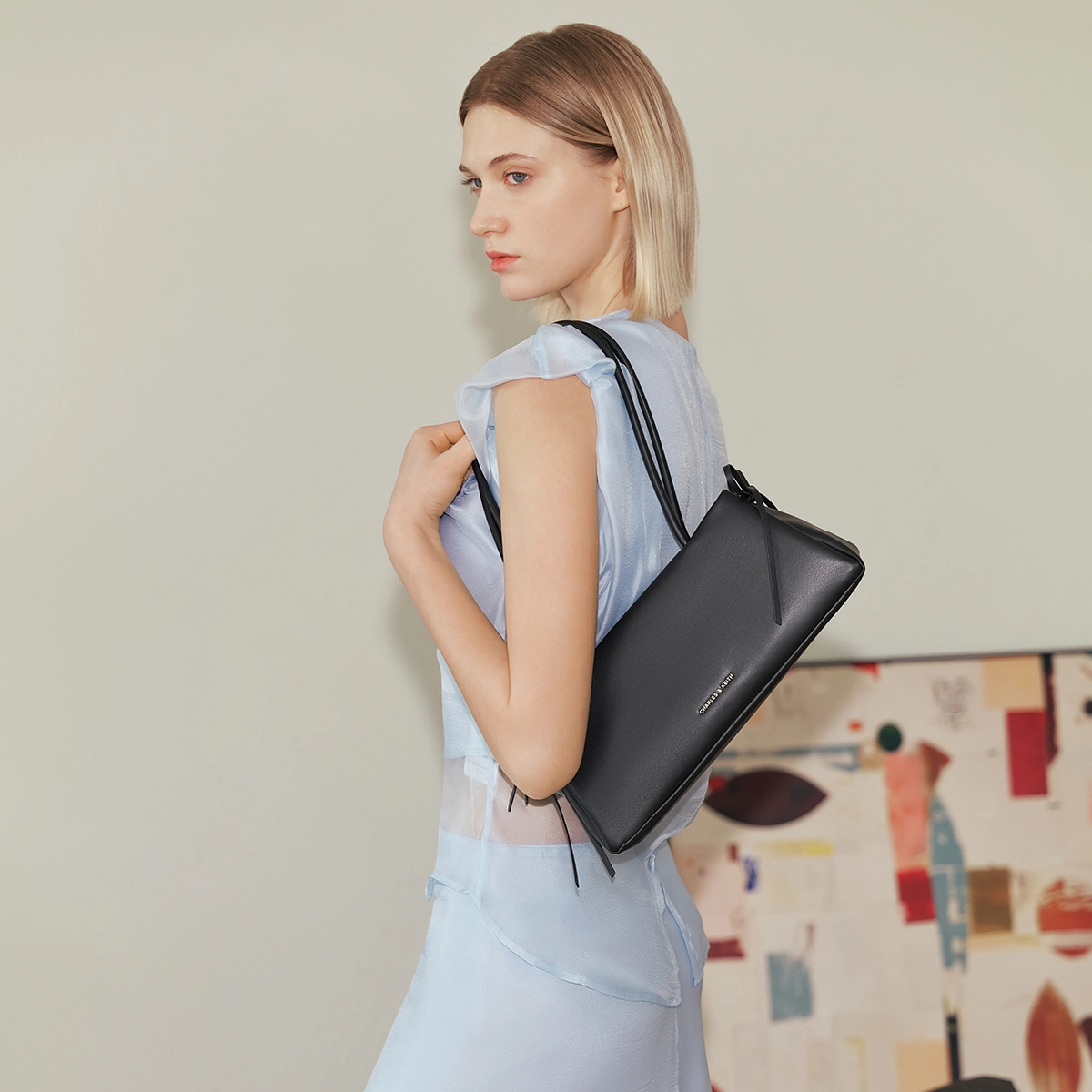 CHARLESKEITH ck PU Soft PinkNoirMeringue White