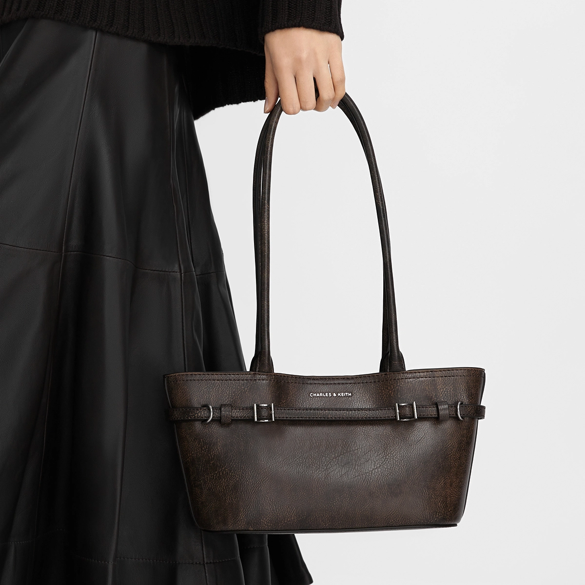 CHARLESKEITH ck PU Dark BrownPewter