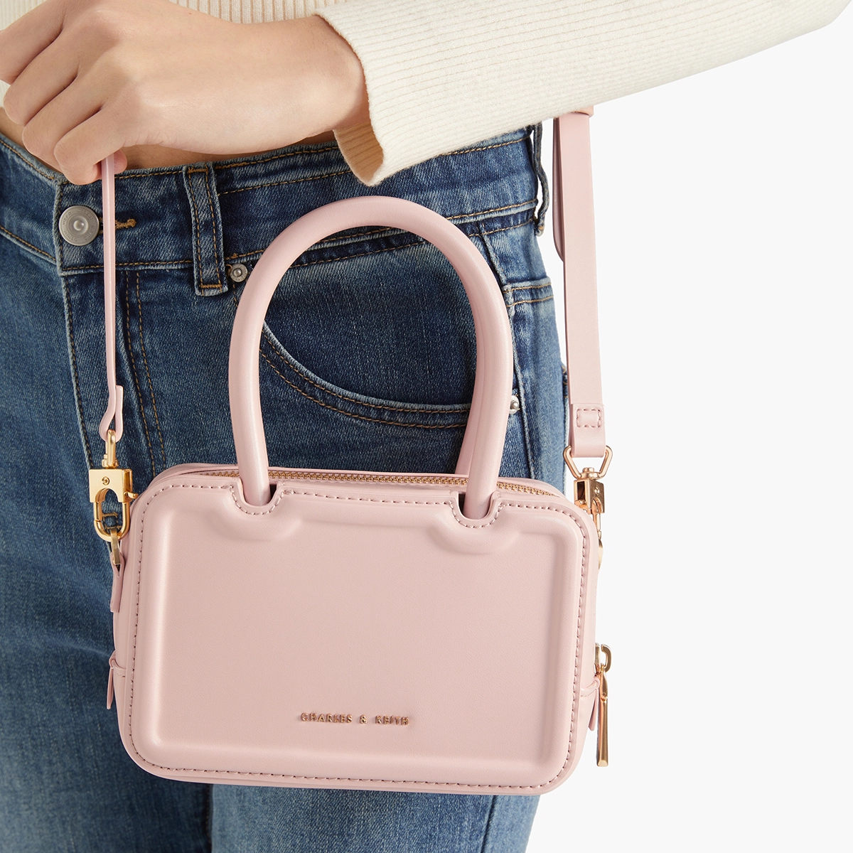 CHARLESKEITH ck PU ChocolateOatPinkSilver