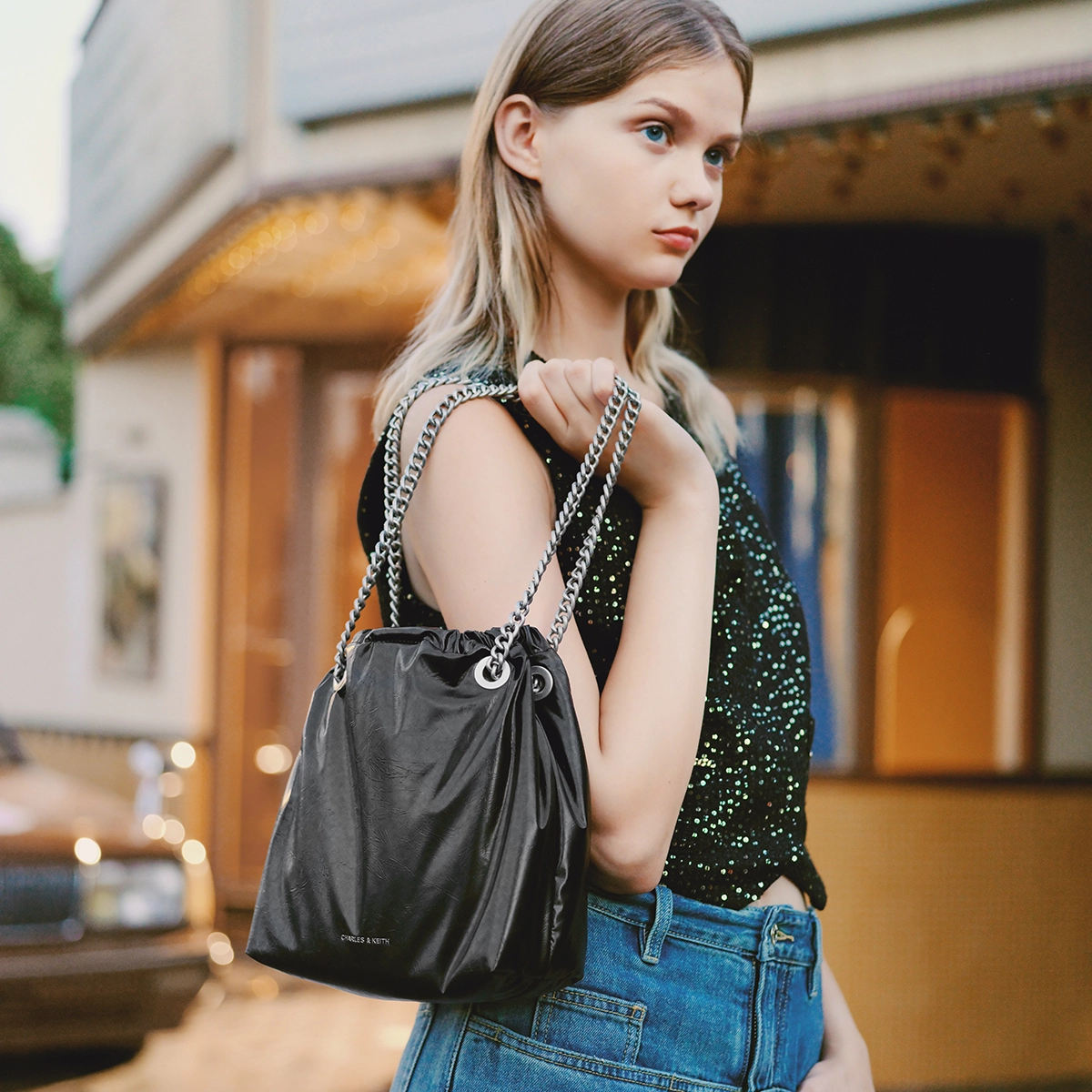 CHARLESKEITH ck PU NoirCreamPewter
