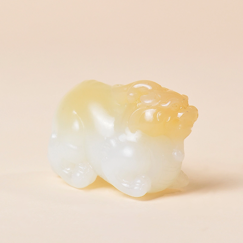世存 带糖色 貔貅小把件 其他 和田玉 男女同款情侣款 白玉