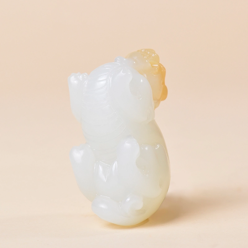 世存 带糖色 貔貅小把件 其他 和田玉 男女同款情侣款 白玉