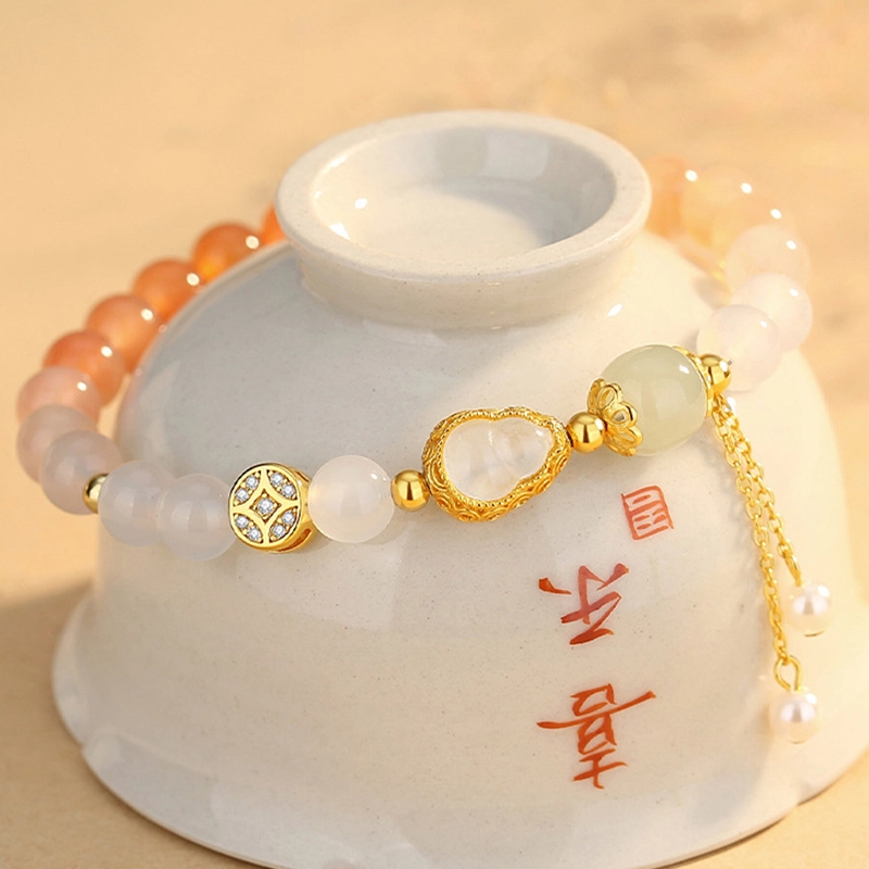 陌阡雪 【福禄葫芦】福气满满 新中式轻奢小众设计高级感时尚通勤 百搭清冷感手饰天然 玛瑙 手串 女款